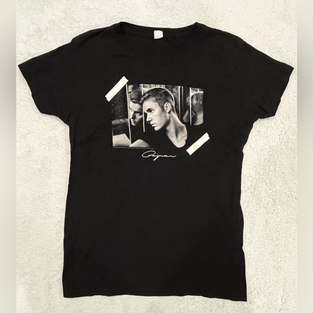 Justin Bieber Purpose Album T-Shirt Women’s Cut See Measurements EUC